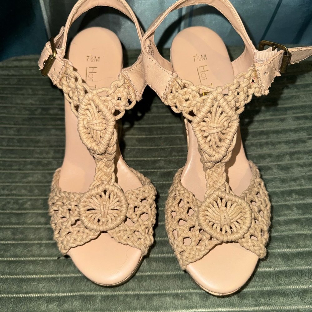 Hot Tomato Tan Woven Sandals
